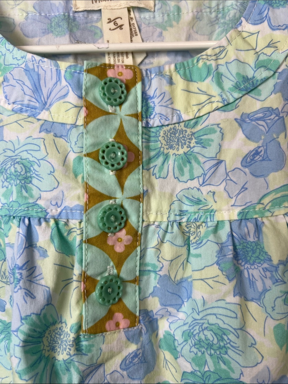 Matilda Jane aqua Azaleas woven floral print dress NWOT size 6 - Picture 6 of 14